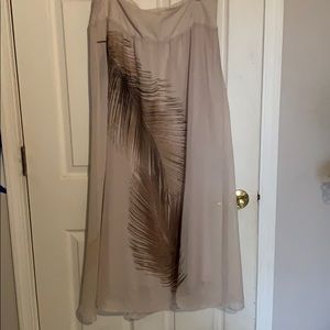 New York & Co Maxi Skirt with Feather Design